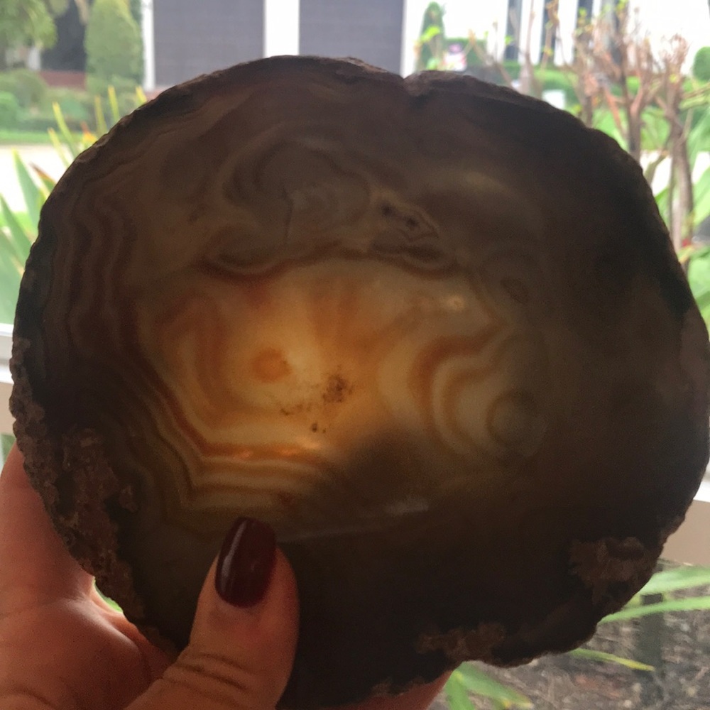 Geode geodesic ashtray brown natural Gift